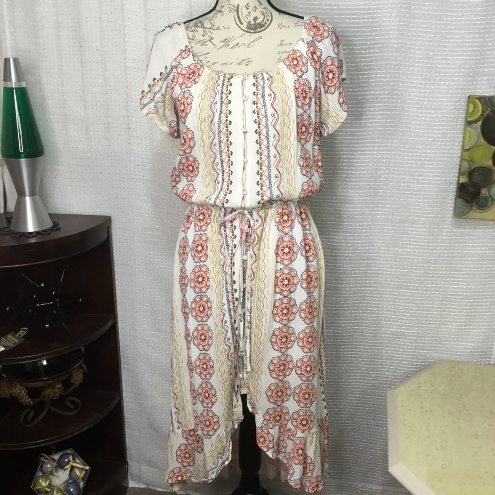 American Rag Cie Boho Southwestern Ruffle dress